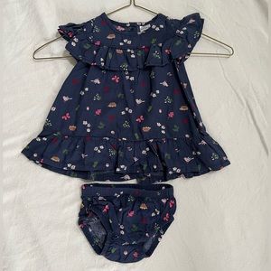 Blue SS dress w/ matching bloomers